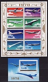 КНДР, 1978, Самолеты, лист, блок